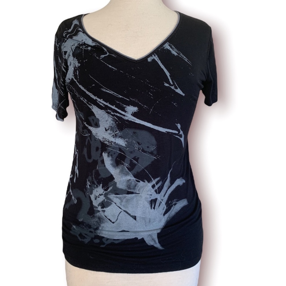 EDISTA Women’s black and gray shirt top S